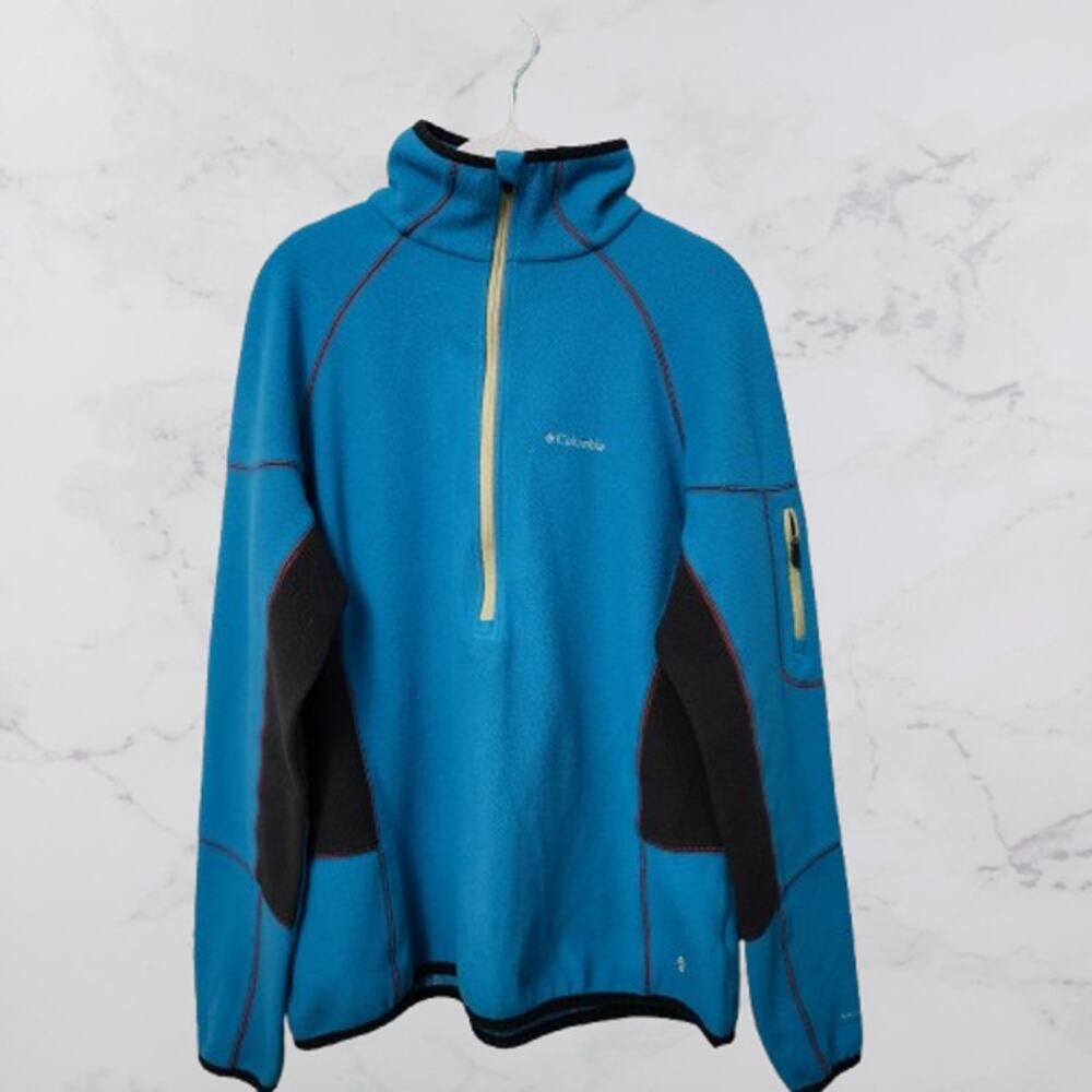Columbia Titanium Omni Heat Teal 1/2 zip XL 5278